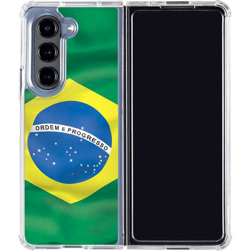 Brazil Flag Galaxy Z Fold5 5G Clear Case